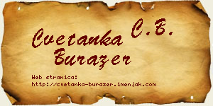 Cvetanka Burazer vizit kartica